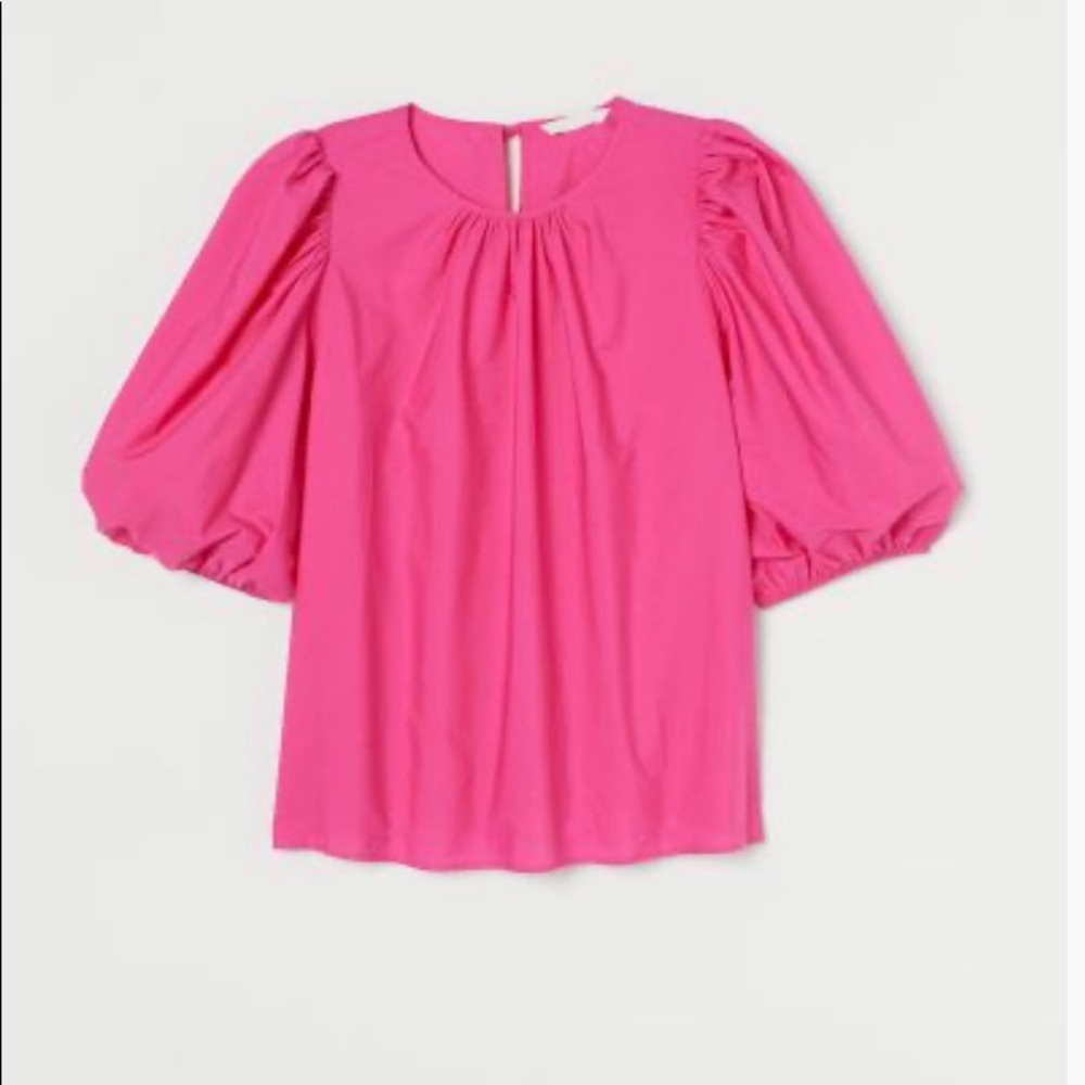 Cotton puff sleeve blouse NWT